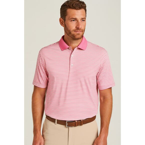 Peter Millar Other - Peter Millar Pink/White Summer Comfort Competition Stripe Polo Size XL 🏌️‍♂️🩷⛳
